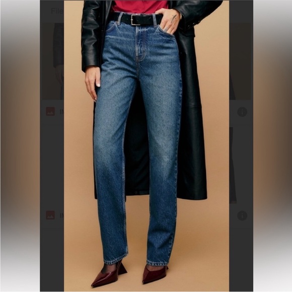 Reformation Abby High Rise Straight Jean Lanier Wash size 26 - Picture 1 of 9